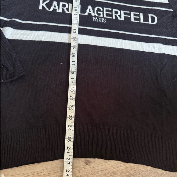 Karl Lagerfeld Men's Sweater in Black and White Spell out XL - Picture 5 of 6
